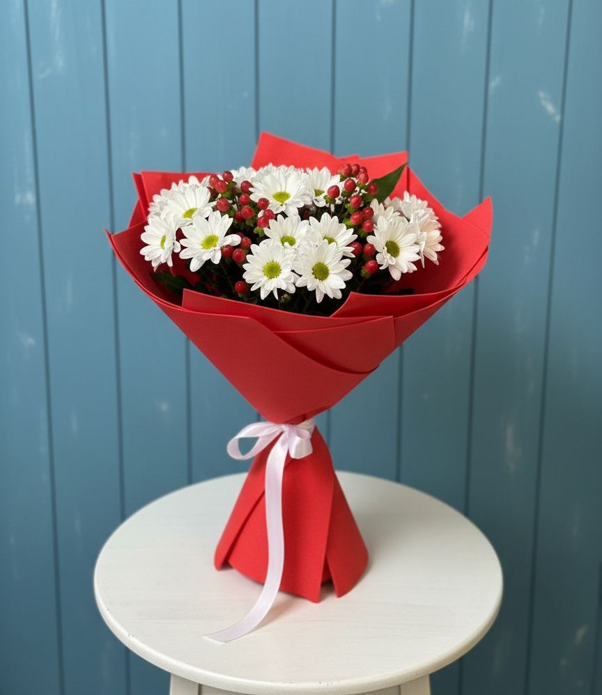 Букет цветов из: Хризантемы в Ферме