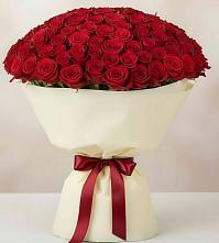Букет 101 Красная роза Милано в Ферме