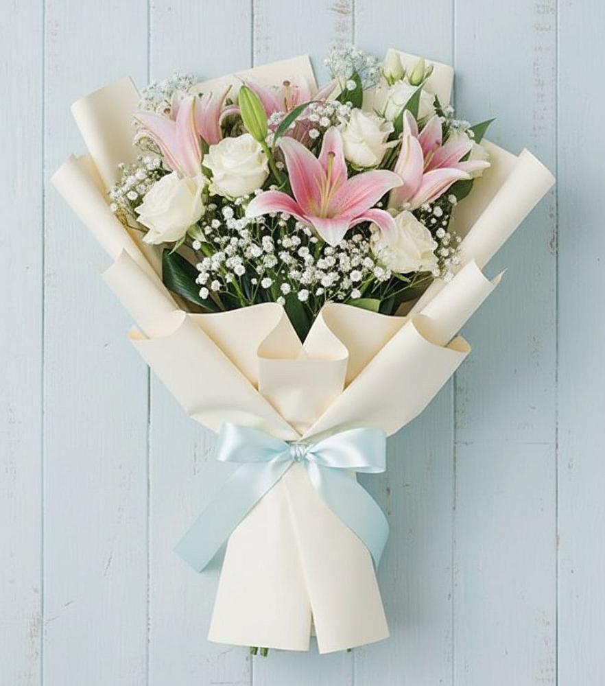 Букет цветов из: Лилии в Ферме