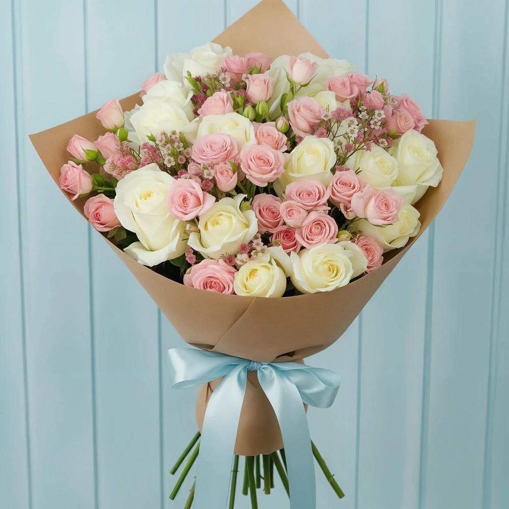 Букет цветов из: Розы в Ферме