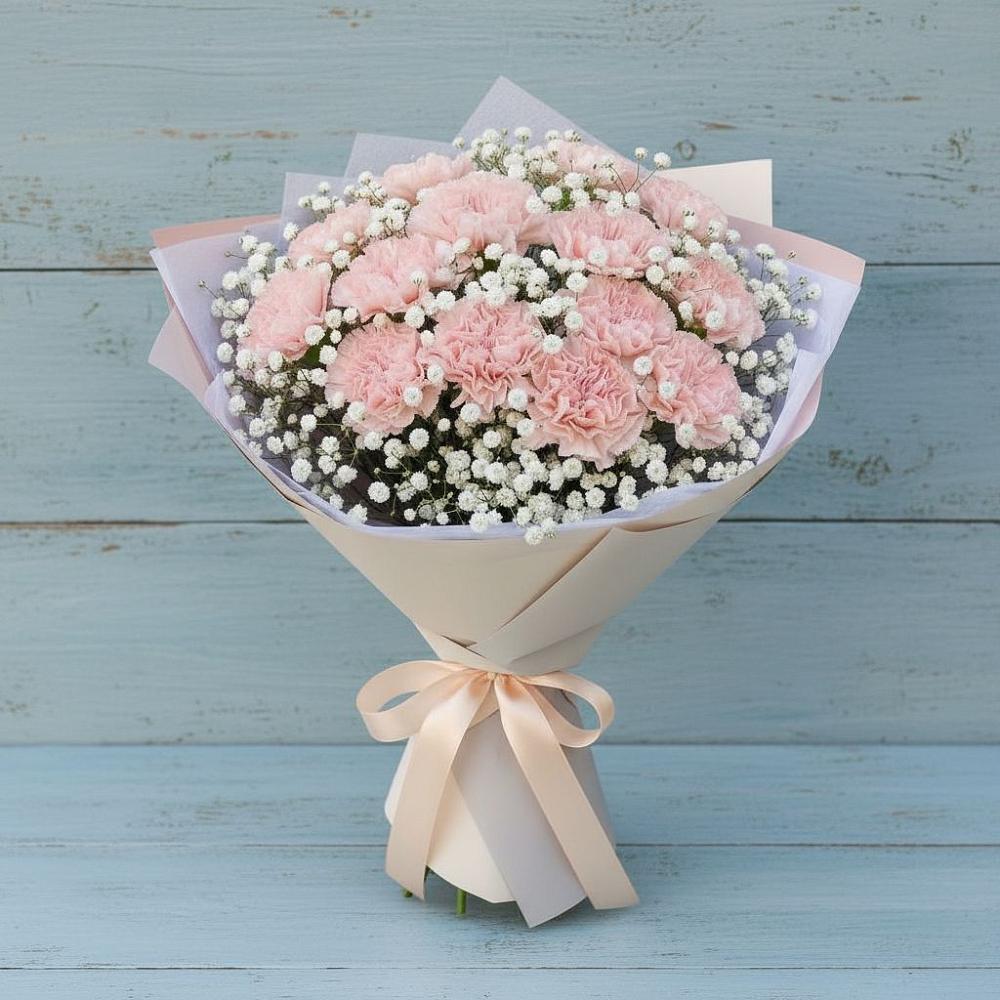 Букет цветов из: Гвоздики в Ферме