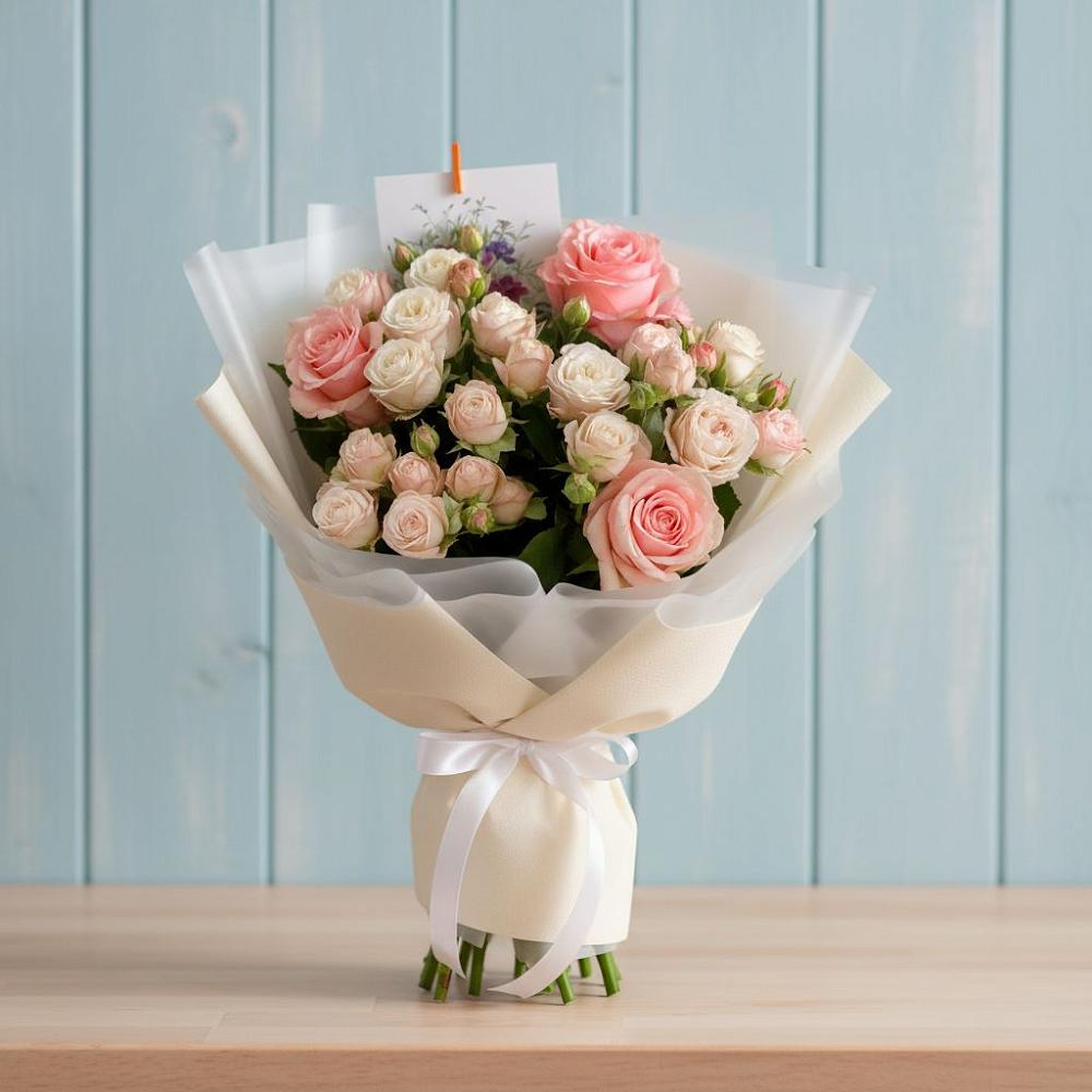 Букет цветов из: Розы в Ферме