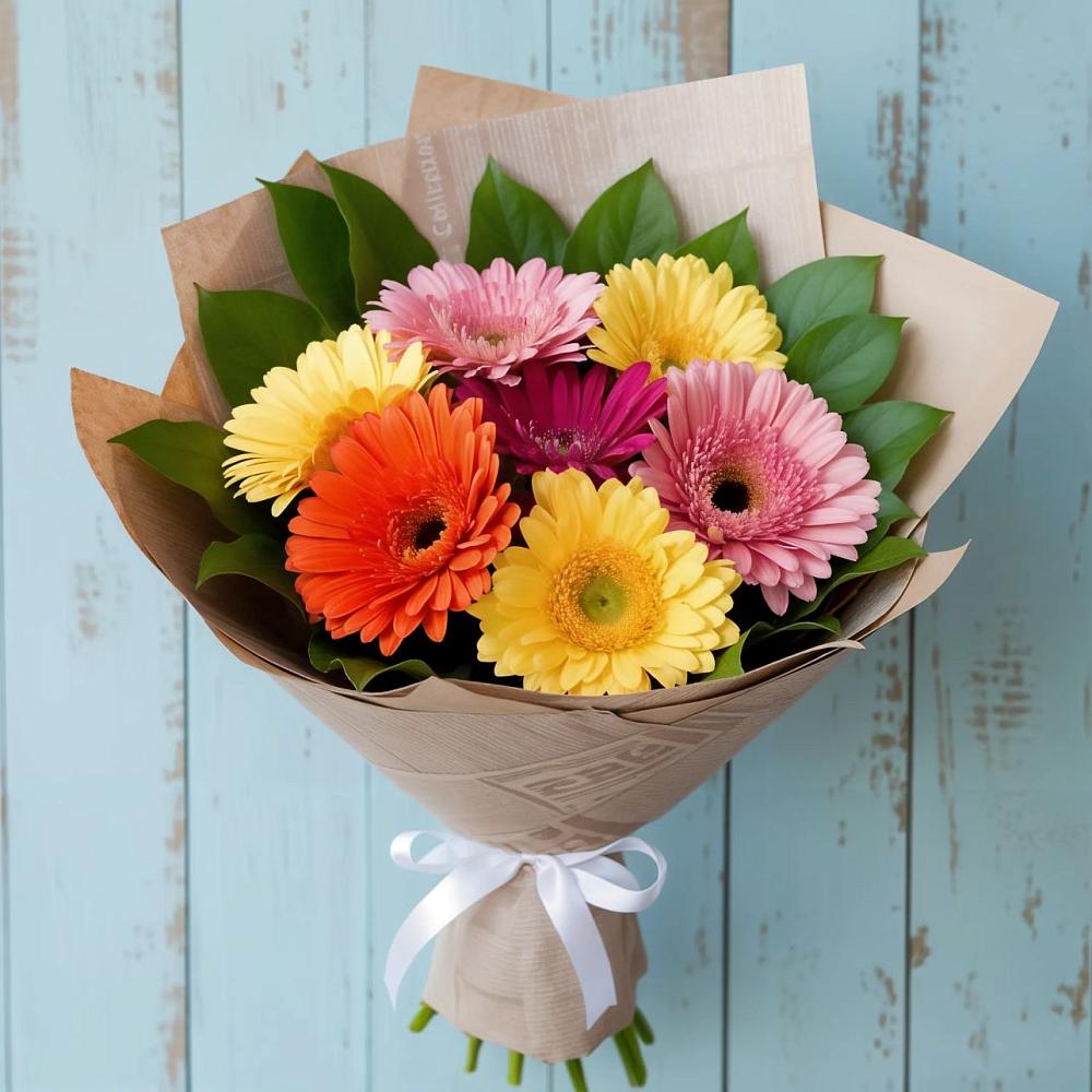 Букет цветов из: Герберы в Ферме