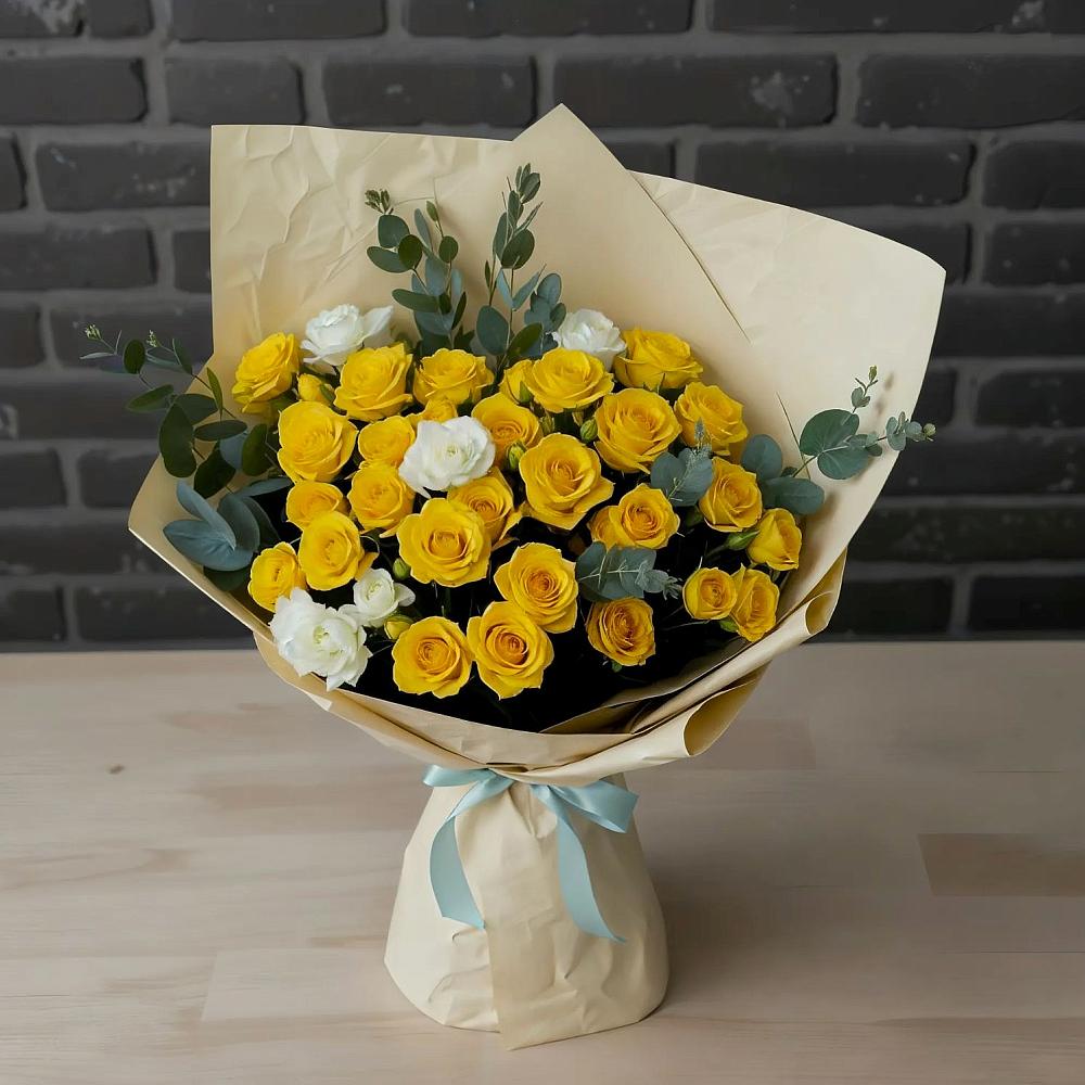 Букет цветов из: Розы в Ферме