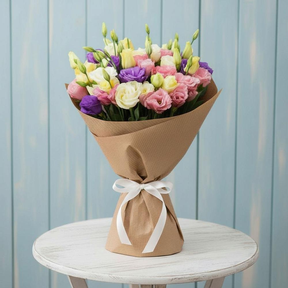 Букет цветов из: Лизиантусы в Ферме