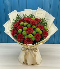 Букет цветов из:  Розы и Хризантемы в Ферме