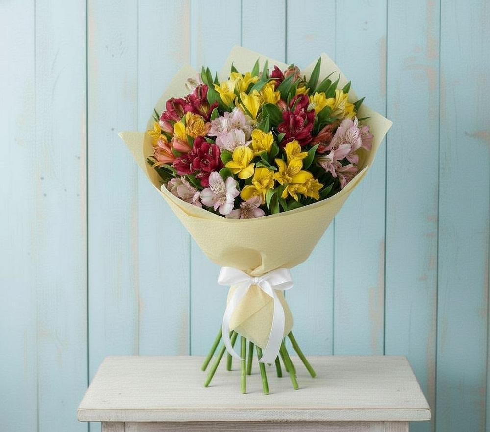 Букет цветов из: Альстромерии в Ферме