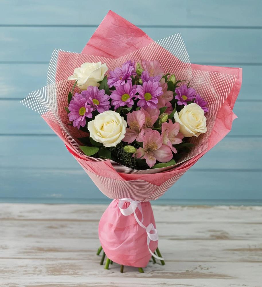 Букет цветов из: Герберы в Ферме