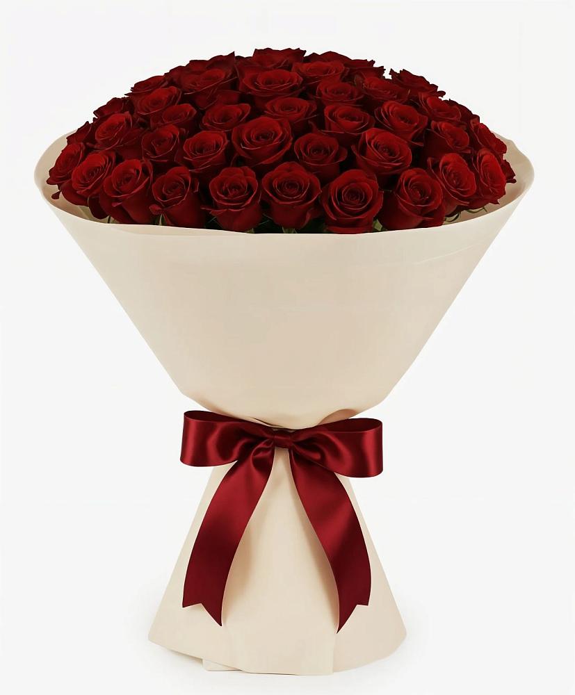 Букет 101 Бордовая роза Блэк Бакарра в Ферме